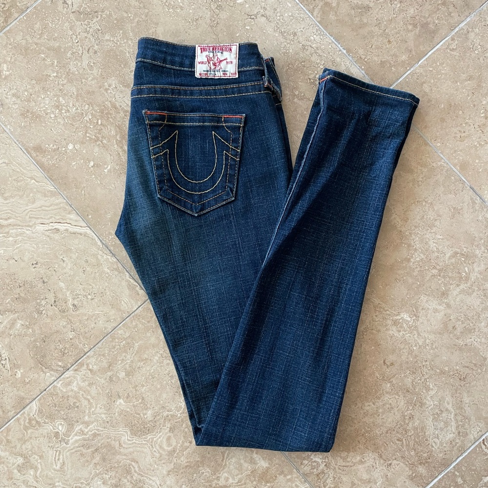 True Religion low rise skinny jeans size 28